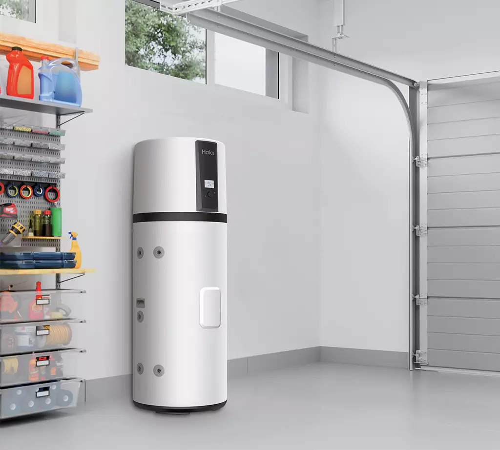 pompa ciepła agua m7 haier eco inverter pro w garażu