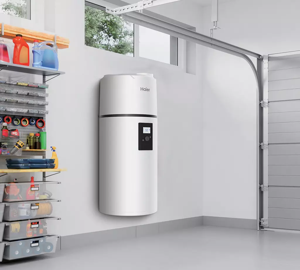 haier pompa ciepła aqua m8 w garażu